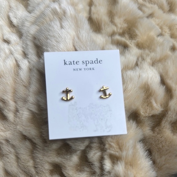 Kate Spade Gold Anchor Earrings - Picture 1 of 3
